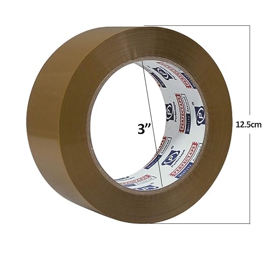 PERFECTAPE Heavy Duty Brown Packing Tape 6 Rolls, Total 600 Meters, 2.7 mil, 1.88 in x 100m, Ultra Strong, Refills for Moving, Packaging and Shipping(Not Paper Tape)