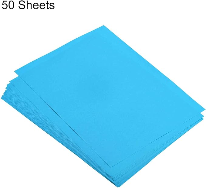 MECCANIXITY 50 Sheets Colored Copy Paper 8.3 x 5.8 Inch Printer Paper 80gsm Pale Blue for Office Printing, Document Copying, Invitations, Forms, Art Projects