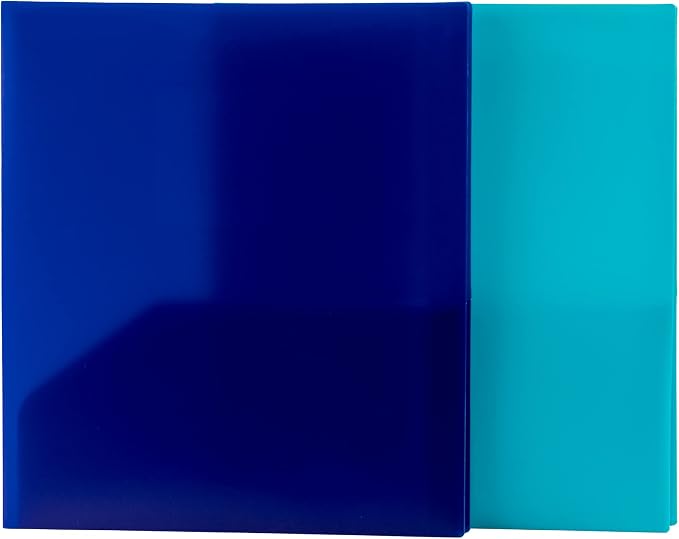 Smead 10-Pocket Organizer, Letter Size, 2 per Pack, 1 Each of Dark Blue and Teal (89204), (Pack of 15, 30 Count Total)