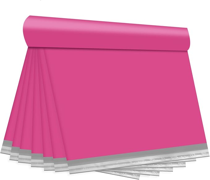 Pink Poly Mailers 24x24 in, Large Shipping Bags, 100 Pcs | Large shipping bags for clothes and mailing envelopes for packing shirts, hoodies, and apparel.