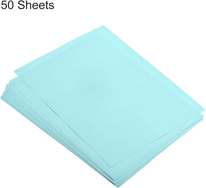 MECCANIXITY 50 Sheets Colored Copy Paper 8.3 x 11.7Inch Printer Paper 80gsm Light Blue for Office Printing, Document Copying, Invitations, Forms, Art Projects