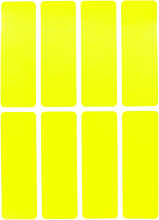 Rectangular Labeling Sticker 3x1 inches (75mm x 25mm) Neon Yellow Paper Sticker Sheets 864 - Pack by Royal Green
