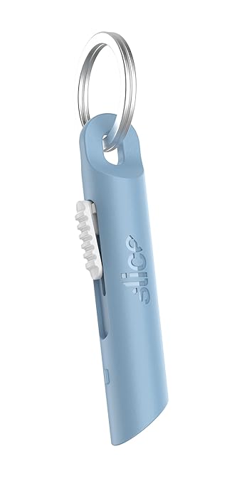 Slice Mini Pen Cutter | Keychain Knife and Box Cutter | Retractable Safety Cutter | Sky