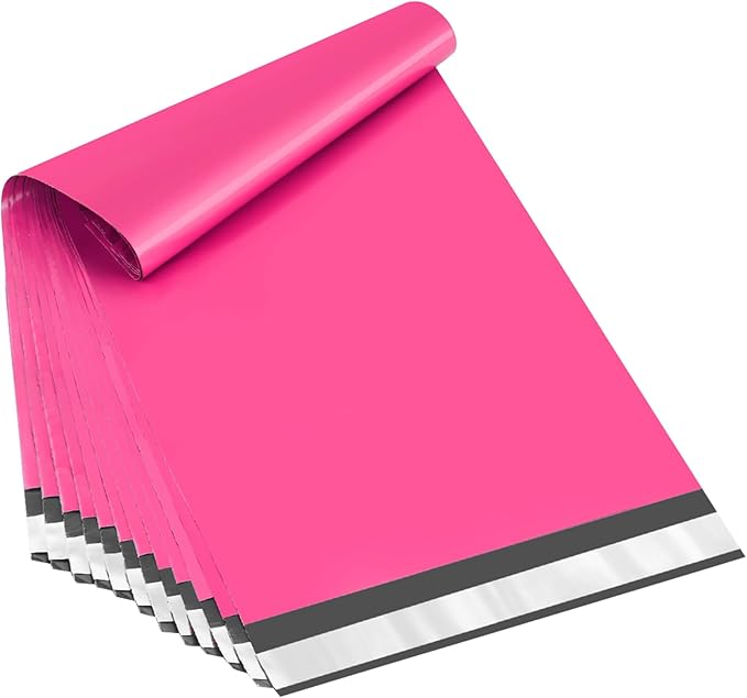 UCGOU 17.7x22 Large Poly Mailers Hot Pink Shipping Bags Self-Sealing Waterproof and Tear-Proof Shipping Envelope for Small Business Mailers Poly Bags for Clothing, Books 50 Pack
