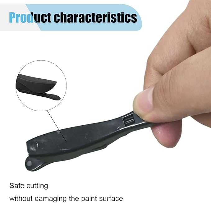 3PCS Wrapping Paper Cutter, Concealed Safety Sliding Cutter, Vinyl Gift Wrap Cutting Tool with Handle, Paper Cutter with Blades for Scrapbooking Christmas Wrap Roll Paper (Black)