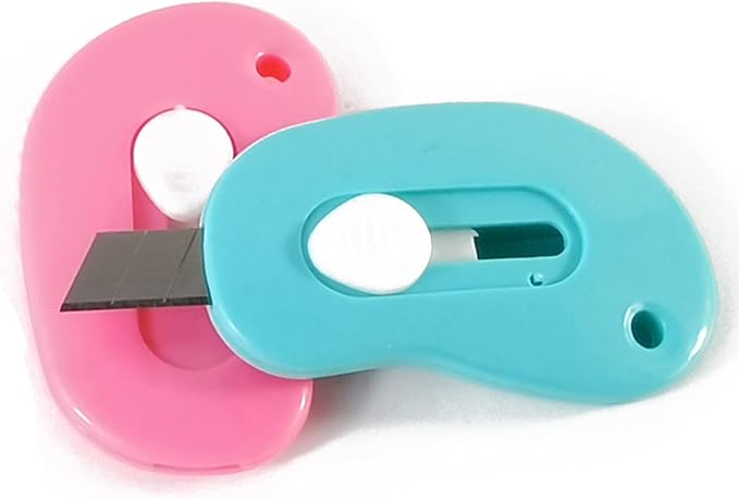 YOOHUA 25PCS Mini Retractable Utility Knife Box Cutter Letter Opener, Random Color