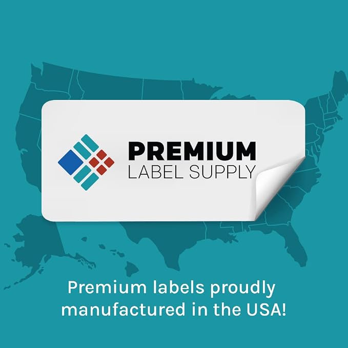 Premium Label Supply Bright Neon Color Fluorescent Stickers - 2" x 4" Labels - (Red Fluorescent, 5000 Labels)
