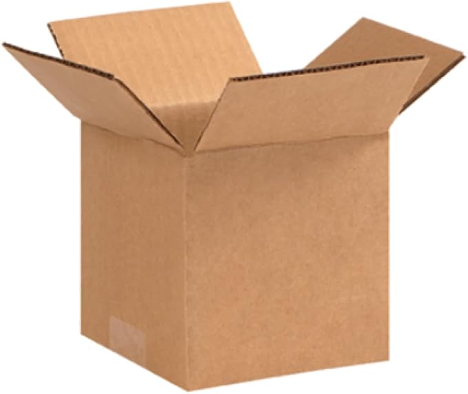 Secure Seal - 5x5x5 Pack of 25 Corrugated Cardboard Packing Shipping Mailing Moving Carton Boxes