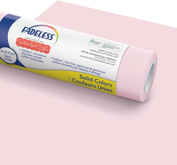 Fadeless Schoolgirl Style Bulletin Board Paper, Lavender Haze, 47.25" x 50', 1 Roll