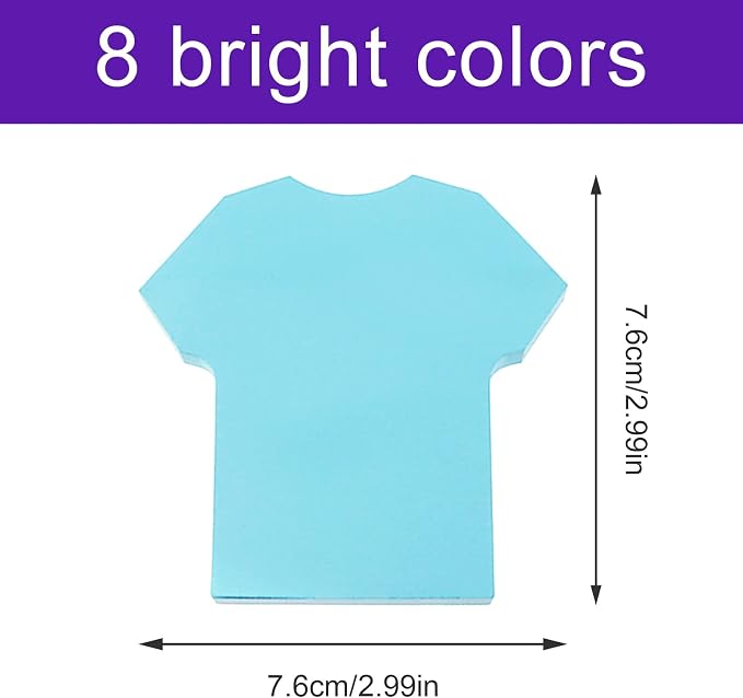 Sticky Notes, 560 Sheets 3 × 3 Inches Short Sleeve Shape Self Sticky Notes Pad, Colour Sticky Notes, Bright Colors Self-Stick Pads for Home Office Notebook(8 Color)