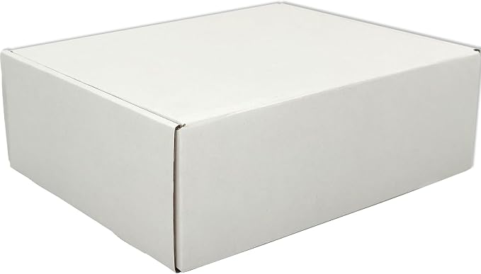 12x8x3 Shipping Boxes White Mailer Corrugated Cardboard Box Set of 20 | for Packaging, Literature, Packing, Mailing, Storage, Small Business, Moving, Gift, Supplies, Quick Fold, Tab Locking