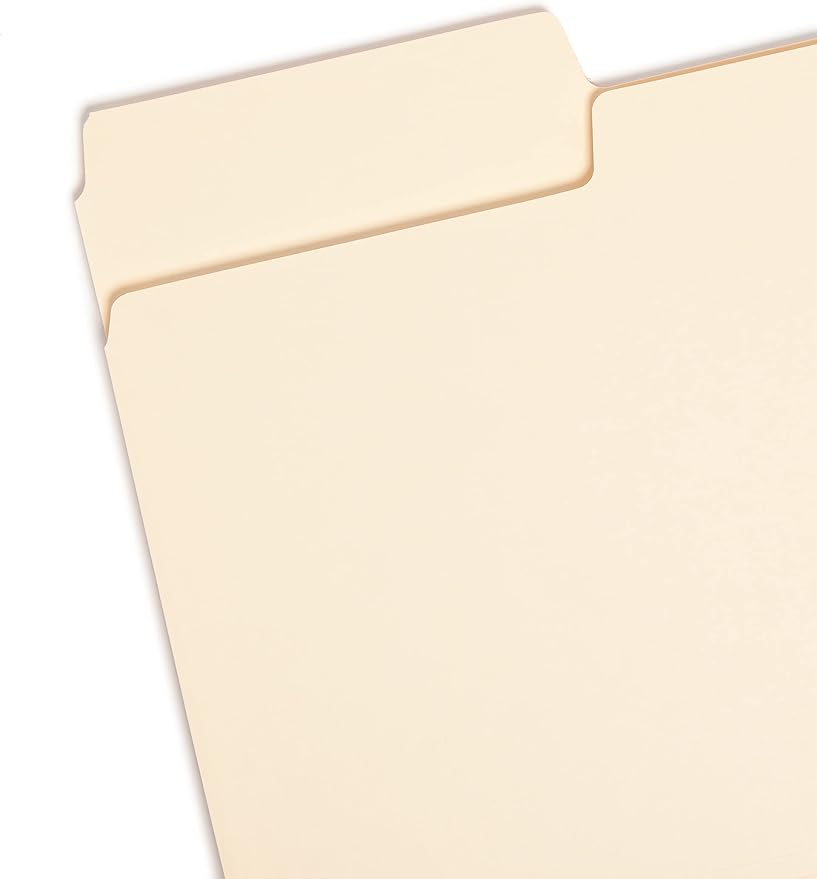 Smead SuperTab Heavyweight File Folder, Oversized 1/3-Cut Tab, Legal Size, Manila, (15401) (Pack of 5)