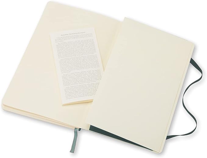 Moleskine Classic Notebook, Soft Cover, Large (5" x 8.25") Ruled/Lined, Forest Green, 192 Pages