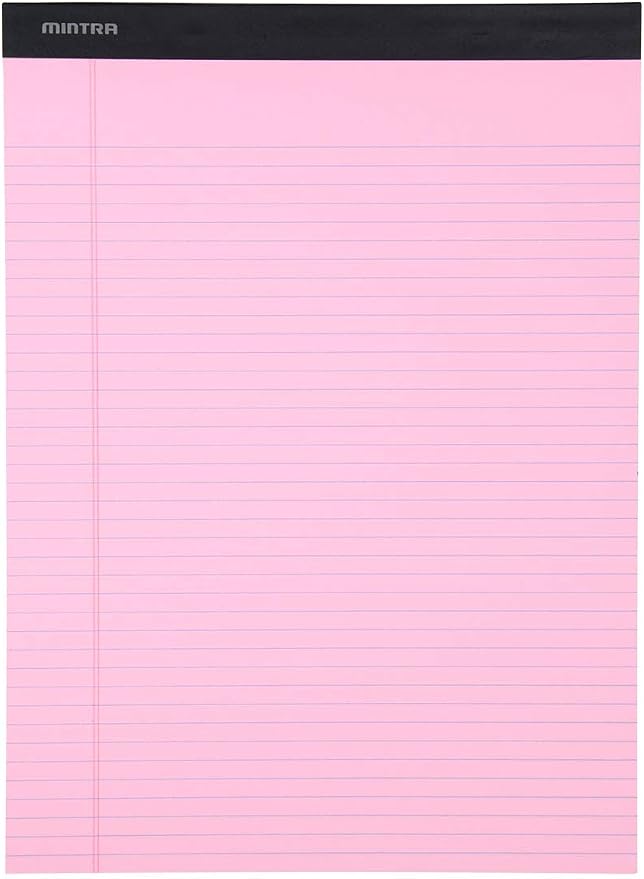 Mintra Office Colorful Legal Pads - Includes 2 Blue, 2 Pink, and, 2 Green Writing Pads, Micro Perforated Lined Sheets, Ideal for Professional & Personal Use, 8.5"x11" Narrow Ruled, 6 pack Pastel Set 2