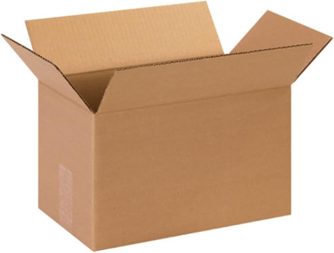 Secure Seal - 13x8x8 Pack of 100 Corrugated Cardboard Packing Shipping Mailing Moving Carton Boxes