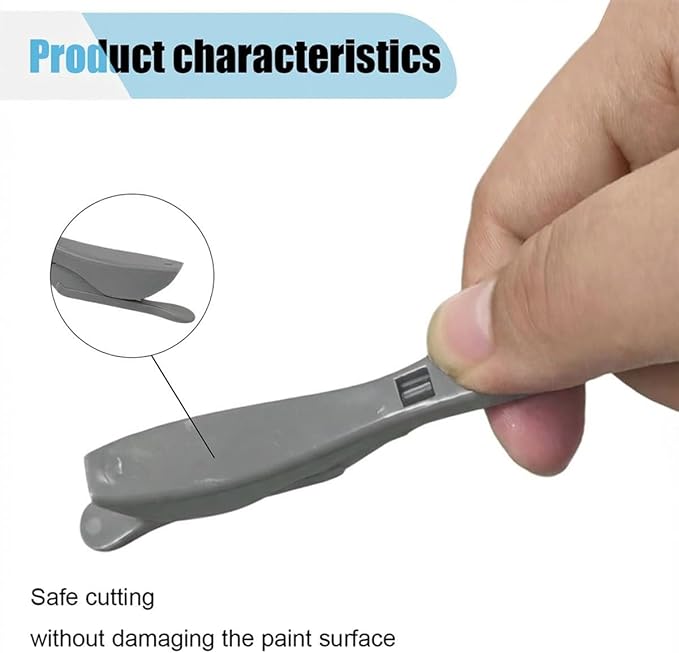 3PCS Wrapping Paper Cutter Knife, Vinyl Cutting Tool with Handle, Hidden Blade Safety Sliding Cutter, Paper Cutter with 10 Spare Blade for Scrapbook, Craft Paper, Photo (Grey)