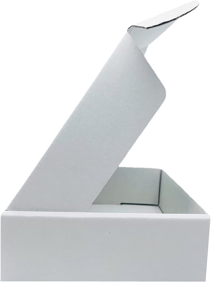 6x6x2 inch Small White Mailers Boxes Pack of 35 Recyclable Corrugated Gift Box for Packaging Shipping
