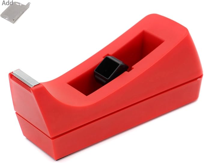 EasyPAG Desk Tape Dispenser for Tapes Within 1.0 Inch,Red