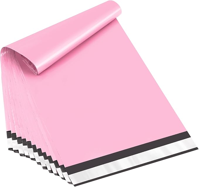 UCGOU 17.7x22 Large Poly Mailers Light Pink Shipping Bags Self-Sealing Waterproof and Tear-Proof Shipping Envelope for Small Business Mailers Poly Bags for Clothing, Books 50 Pack