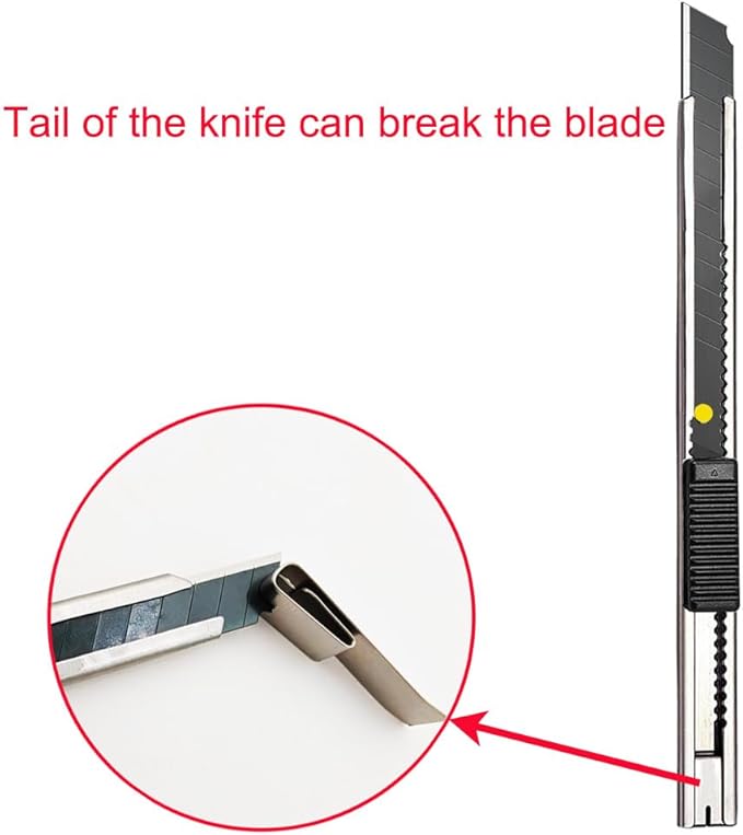 5pcs Right and Left Hand Self-Lock Cutter Knife/Black 9mm Snap Off Blades /60° Blace/SS