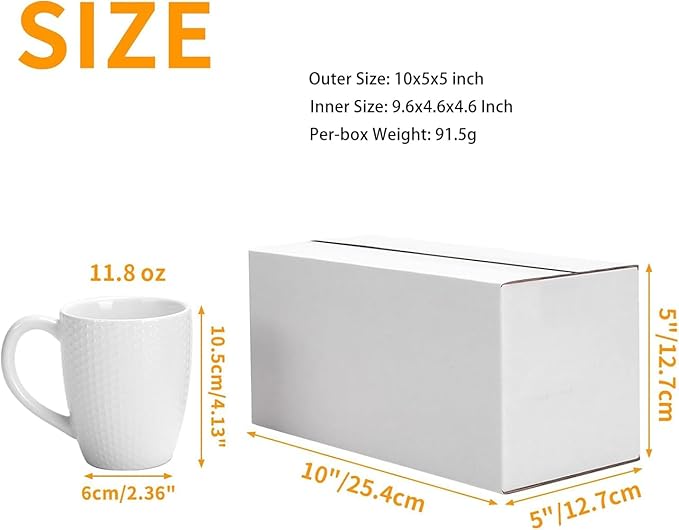 PETAFLOP 10x5x5 Shipping Boxes Set of 25, Small White Cardboard Mailer Box for Packing, Mailing, Business,DIY