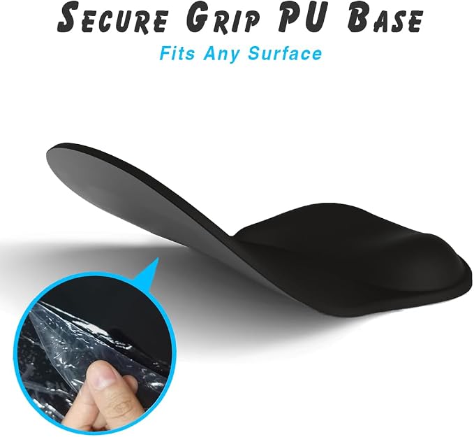 ErgoComfort Gel Wrist Rest Mouse Pad-Ergonomic Office Mousepad with Wrist Support-Non-Slip, Design Desk Accessories Mat for Home&Game Decor (03Silver Surge)