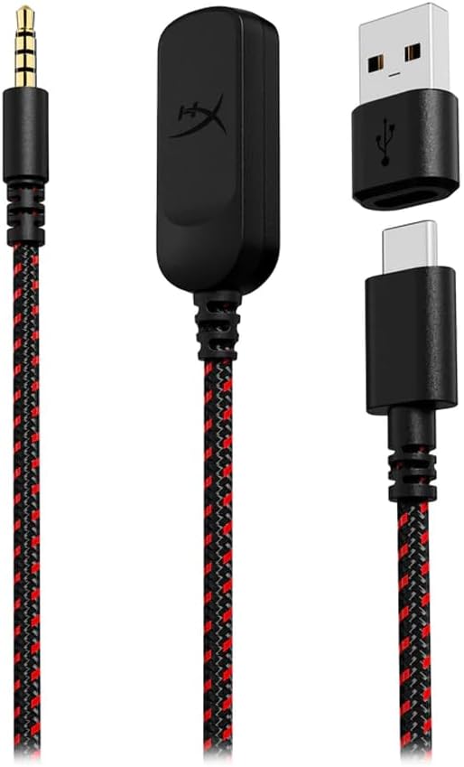 HyperX Cloud III – Wired Gaming Headset,PC,PS5,Xbox Series X|S,Angled 53mm Drivers,DTS Spatial Audio,Memory Foam,Durable Frame,Ultra-Clear 10mm Mic,USB-C,USB-A,3.5mm – Black/Red,(Pack of 10)