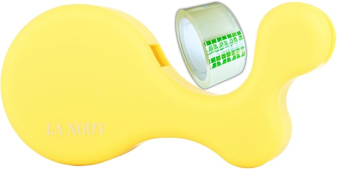 Back to School Desktop Tape Dispenser, Yellow | Includes 1 Roll of Tape