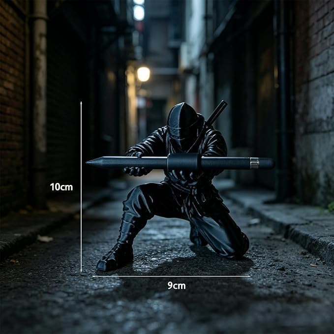 Ninja Pen Holder, Ninja Warrior Pen Holder with Sword and Weapon, 2026 New 3D Printed Desk Organizer Stand with Sculpture, Creative Desktop Organizer Home Office