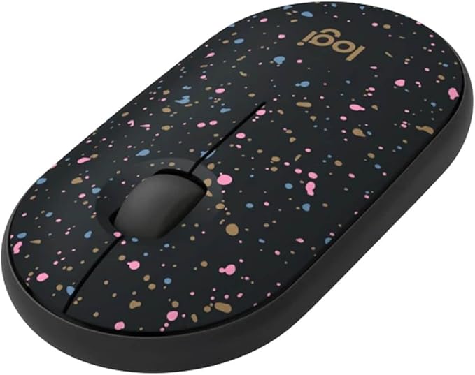 Logitech M340 Wireless Mouse with Limited Edition Prints, USB Receiver and Silent Clicks, Portable Wireless Mouse for Laptop, PC, Windows, Chrome, Surface – Speckles