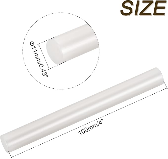 uxcell 30pcs Mini Hot Glue Gun Sticks 4-inch x 0.43-inch High Sticky Large Hot Glue Sticks for Glue Gun, Metallic White