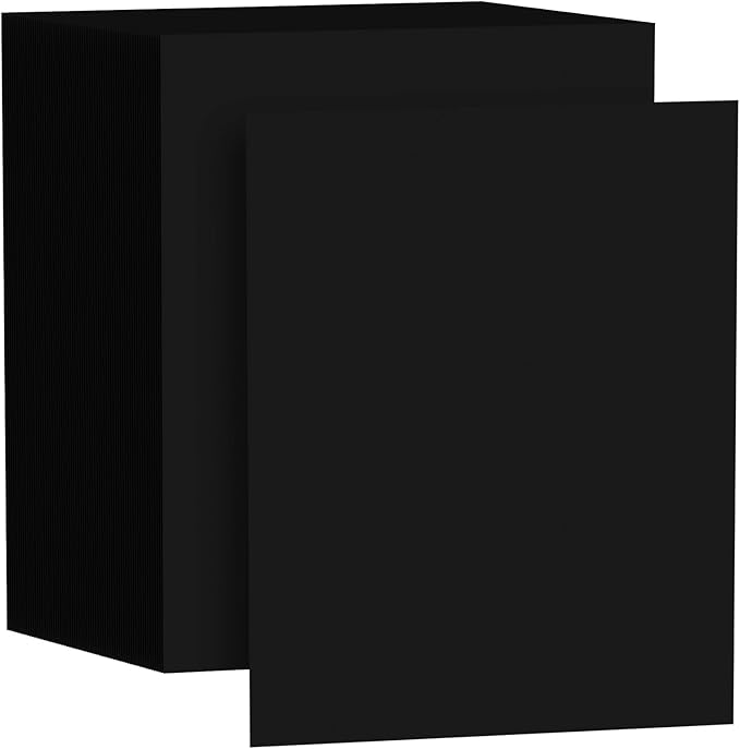 Black Cardstock 8.5 x 11, 120 Sheets Heavy Cardstock Paper, Construction Paper 8.5 x 11, 200 GSM Cardstock Printer Paper, Black Card Stock for DIY Cards, Invitations, Business Cards