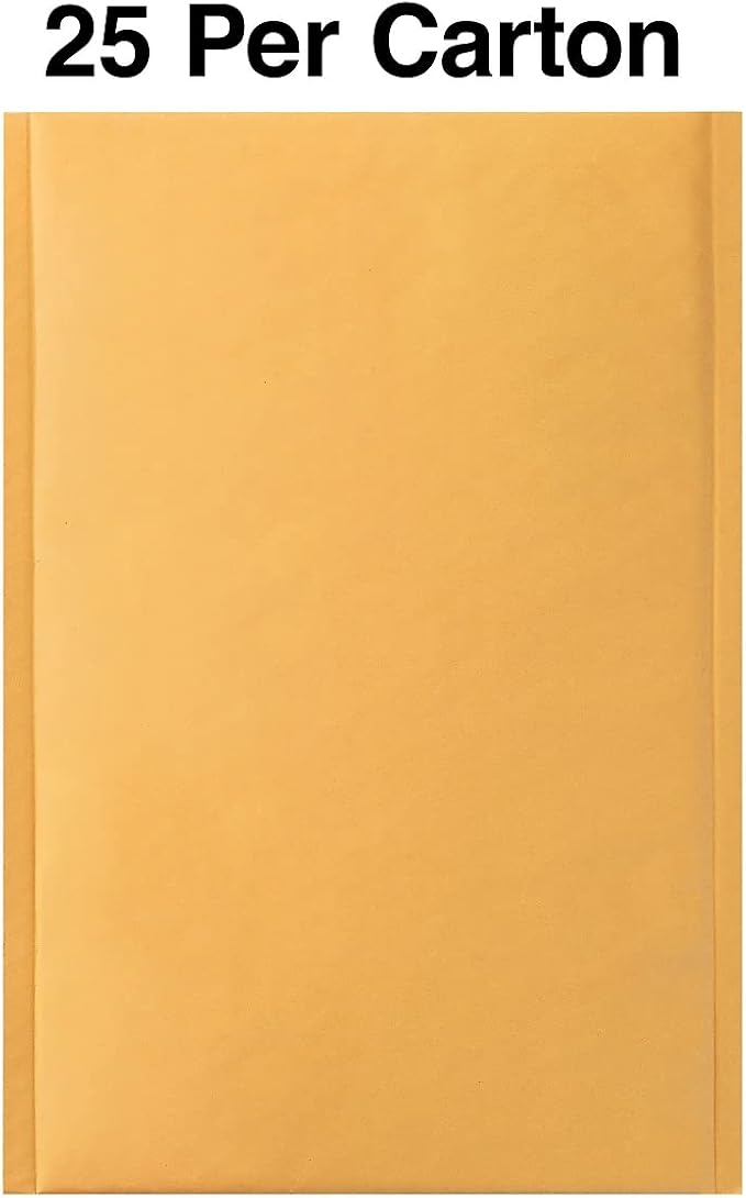 Staples Peel & Seal Bubble Mailers, #0 Size, 5x10 In, 25-Ctn, 51574-CC | Lightweight cushioned envelopes for shipping small fragile items.