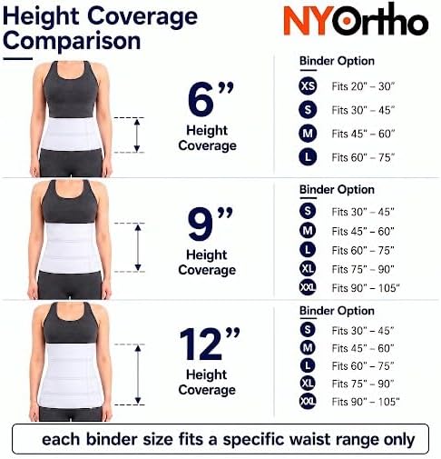 NYOrtho Abdominal Binder Lower Waist Support Belt - Compression Wrap for Men and Women MADE IN USA