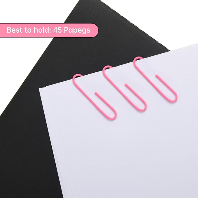 Pink Jumbo Paper Clips, 265pcs 2 Inch Paperclips, Large Pape Clips | for Paperwork Ideal for Home, School and Office Use (2 in, Pink)