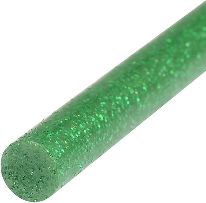 uxcell 30pcs Mini Hot Glue Gun Sticks 4-inch x 0.27-inch High Sticky Small Hot Glue Sticks for Glue Gun, Glitter Green