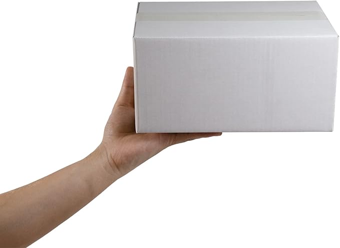 White Shipping Boxes 10x7x5 Inches Small Corrugated Cardboard Boxes, 25 Pack