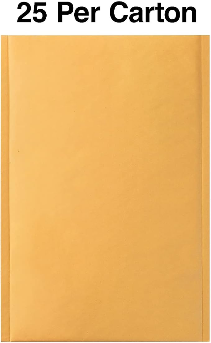 Staples Peel & Seal Bubble Mailers, #1 Size, 7.13” x 11”, Cushioned Shipping Envelopes — 25/Carton (51579‑CC)