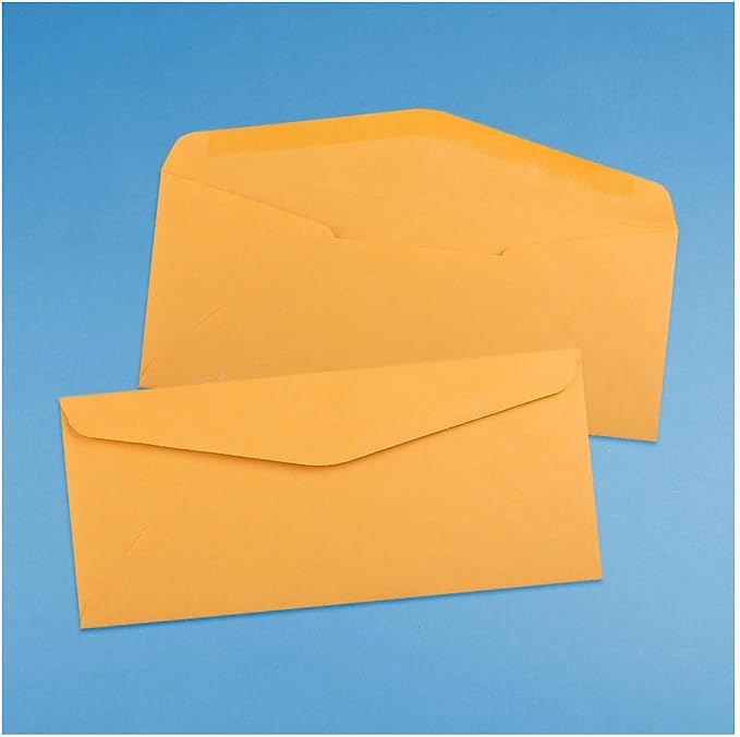 JAM PAPER #10 Business Commercial Envelopes - 4 1/8 x 9 1/2 - Brown Kraft Manila - Bulk 1000/Carton