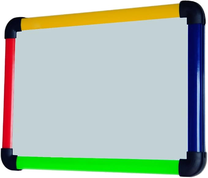 VIZ-PRO Small Dry Erase Whiteboard, Colored Frame, 12" x 8", 10 Pack | Portable Mini Writing Whiteboard for School Office Home, Easy to Write and Erase
