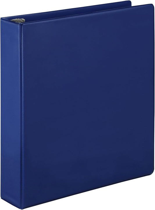 Samsill 1.5 Inch Document Storage Binder, FSC 100% Recycled Chipboard, Round Ring, 3 Ring Binder, Navy