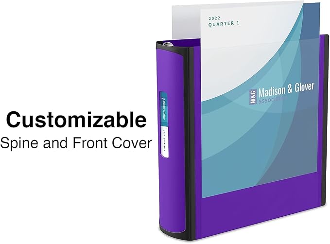 Staples Better 2-Inch 3-Ring Binder, Purple – Heavy-Duty Binder for School & Office Storage
