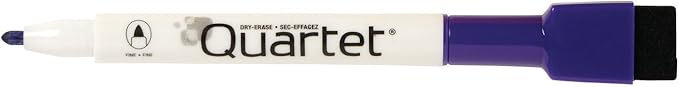 Quartet Magnetic Dry Erase Markers, Fine Point, ReWritables, Mini, Magnetic, Assorted Colors, 6 Pack (51-659312Q)
