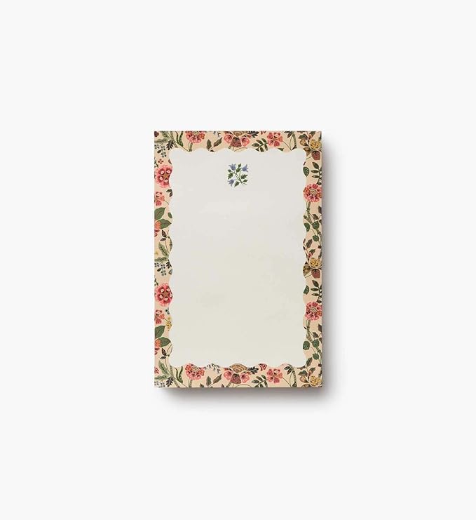 RIFLE PAPER CO. Blank Notepad 75 Tear-Off Pages, Manage Important Tasks, Jot Down a To-Do List, or Leave a Sweet Message with our Illustrated Notepads (6.5" L x 4.25" W), Gracie