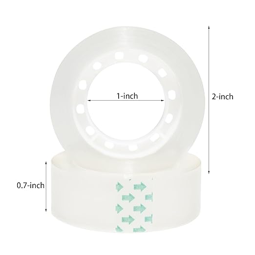 8 Rolls Transparent Clear Tape Refills for Dispenser, Sturdy Tape(Not Easily Tear), 0.7 Inch, 27.3 Yard, Perfect for Office, Home, School