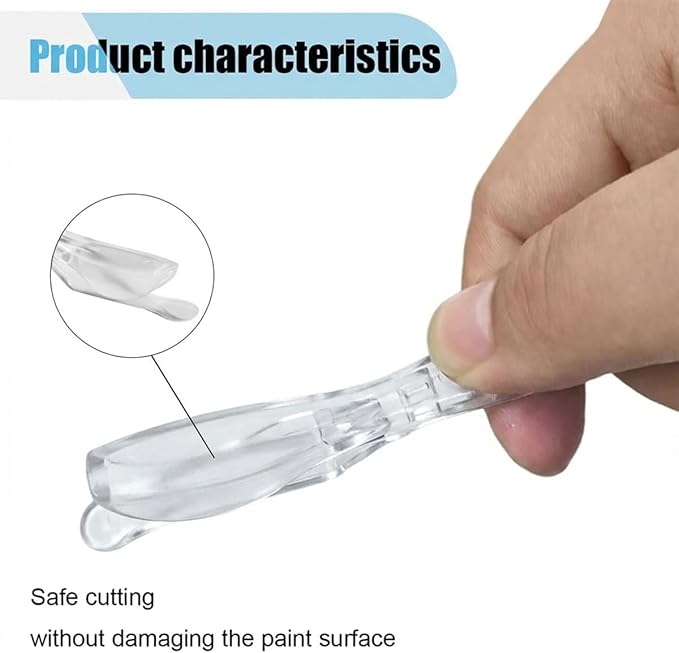 3PCS Wrapping Paper Cutter Knife, Vinyl Cutting Tool with Handle, Hidden Blade Safety Sliding Cutter, Paper Cutter with 10 Spare Blade for Scrapbook, Craft Paper, Photo (White)