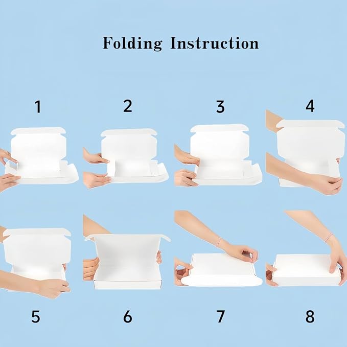 9x6x2 Inches White Corrugated Cardboard Shipping Boxes Set of 2 | Mailer Boxes, For Business Packaging, For Mailing