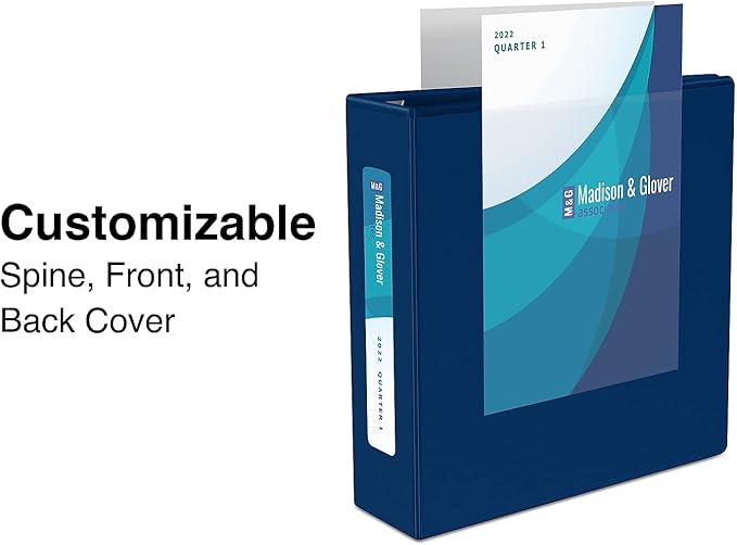 Staples Heavy-Duty 1.5-Inch D-Ring View Binder, Reinforced Spine, Holds Up to 350 Sheets, Blue, for Office & School