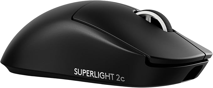 Pro X Superlight 2c Wireless Gaming Mouse: 51g Compact Mini Size, Symmetrical Shape, <8 kHz Polling, 44K DPI, PowerPlay Wireless Charging Supported, USB-C, 5 Programmable Buttons, For PC/Mac - Black
