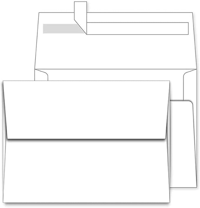 100 Pack A2 White Envelopes Self Sealing Adhesive Perfect for Weddings, RSVP, Invitations, Baby Shower,Greeting Cards,Announcements, Thank You Notes| A2(4.375 x5.75 Inches)